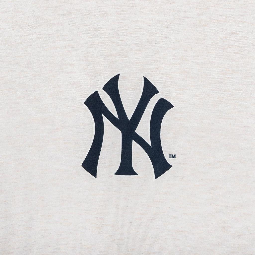 New Era SS22 MLB Series New York Yankees Logo Print Crew Neck Summer American Short Sleeve T-Shirt Men Tops Oatmeal 13086591