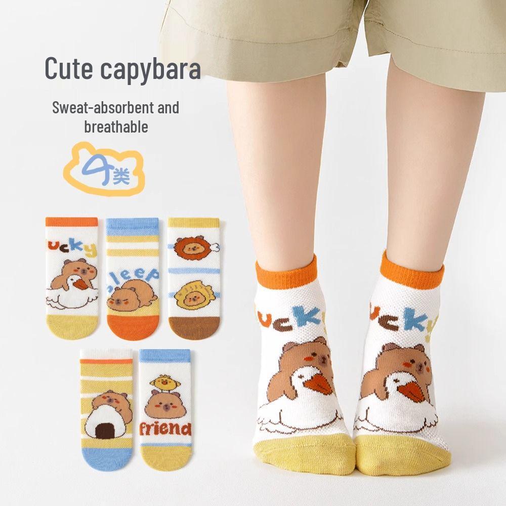 Kids' Spring and Summer Mesh Breathable Capybara Socks