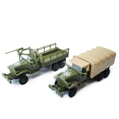 4D 1/72 GMC Allied Forces Truck CCKW-353 Vojenský kamion Hračka pro montáž bez lepidla