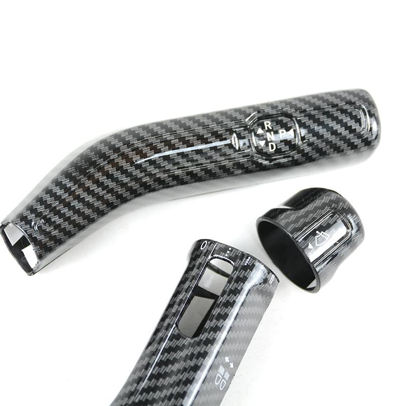 Car Carbon Fiber Pattern Shift Lever Wiper Rod Cover Trim For Mercedes Benz A B CLA GLB GLA Class W177 W247 C118 W118 X247 H247