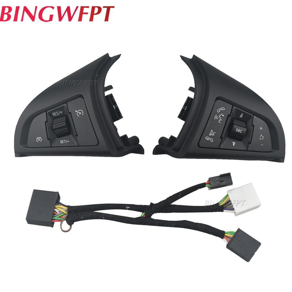 For Chevrolet Cruze 2009 - 2014 New Steering Wheel Button Car Cruise Control Switch With Backlight 96892140 96892135 Auto Parts A Pair