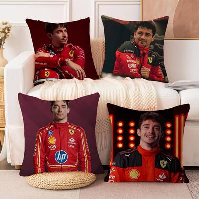 C-Charles Leclerc Poszewka na poduszkę dla kierowcy Pokrowiec na poduszkę na sofę Dekoracja pokoju domowego Prezent dla dzieci