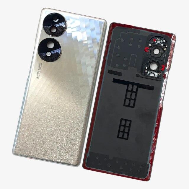 Ușă din spate a carcasei bateriei pentru Honor 70, capac din spate, lentile camerei șasiu, piese de reparații adezive pentru smartphone, nou