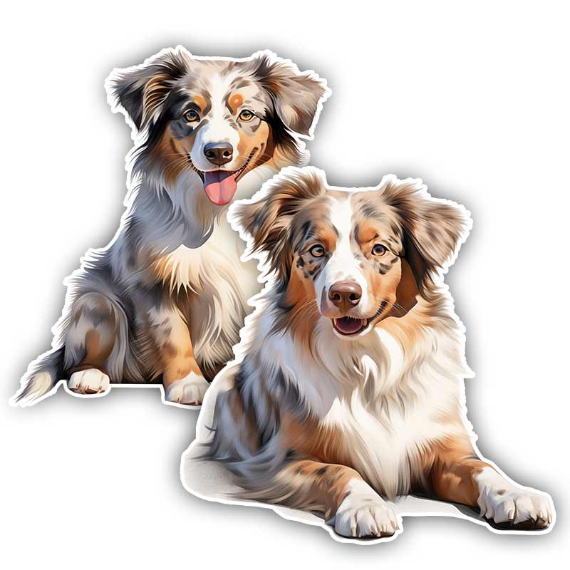 Australian Shepherd Pet Dog Animal Cartoon Car Sticker Waterproof Styling Automobiles Motorcycle Exterior Accessories Vinyl Decals TM340