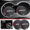 2pcs Carbon Fiber Car Decoration Coaster Universal Car Cup Holder Pad Car Water Cup Slot Non-Slip Mat Auto Interior Accessories