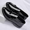 Patent Leather Mens Loafers Fashion Men‘s Casual Shoes Black Business Shoes Office Work Shoes Party Wedding Formal Dress Shoes