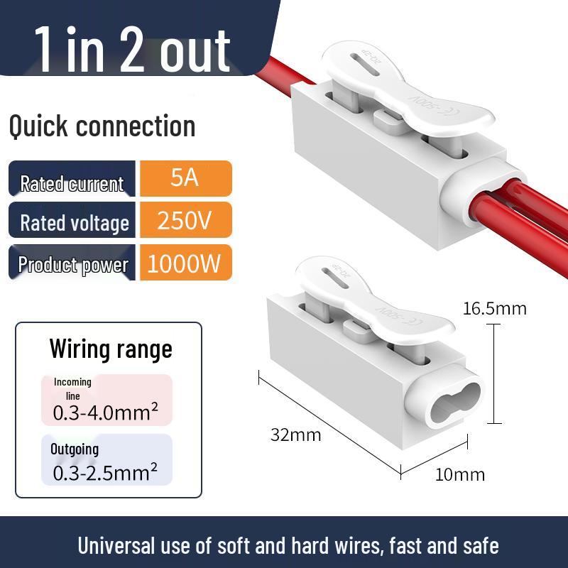 Quick Wire Terminal Snap Connector for Tube Light