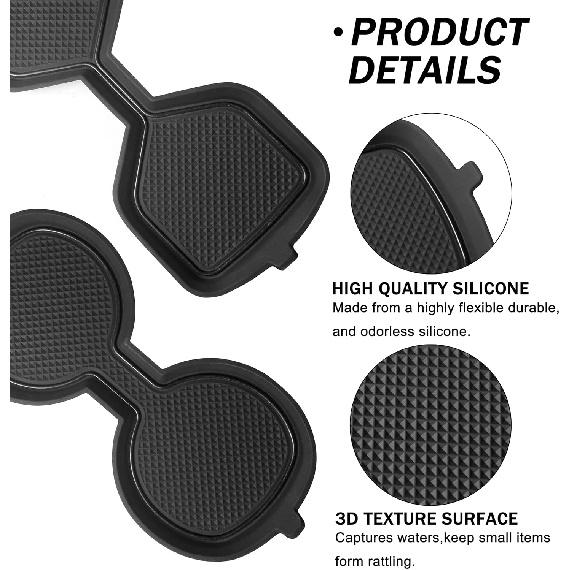 SENSHINE 3D Cup Holder Erts For Toyota Rav4 Accessories 2025 2024      Silicone Cup Coaster Mat Center Console Liner Protector Pad For Toyota Rav4