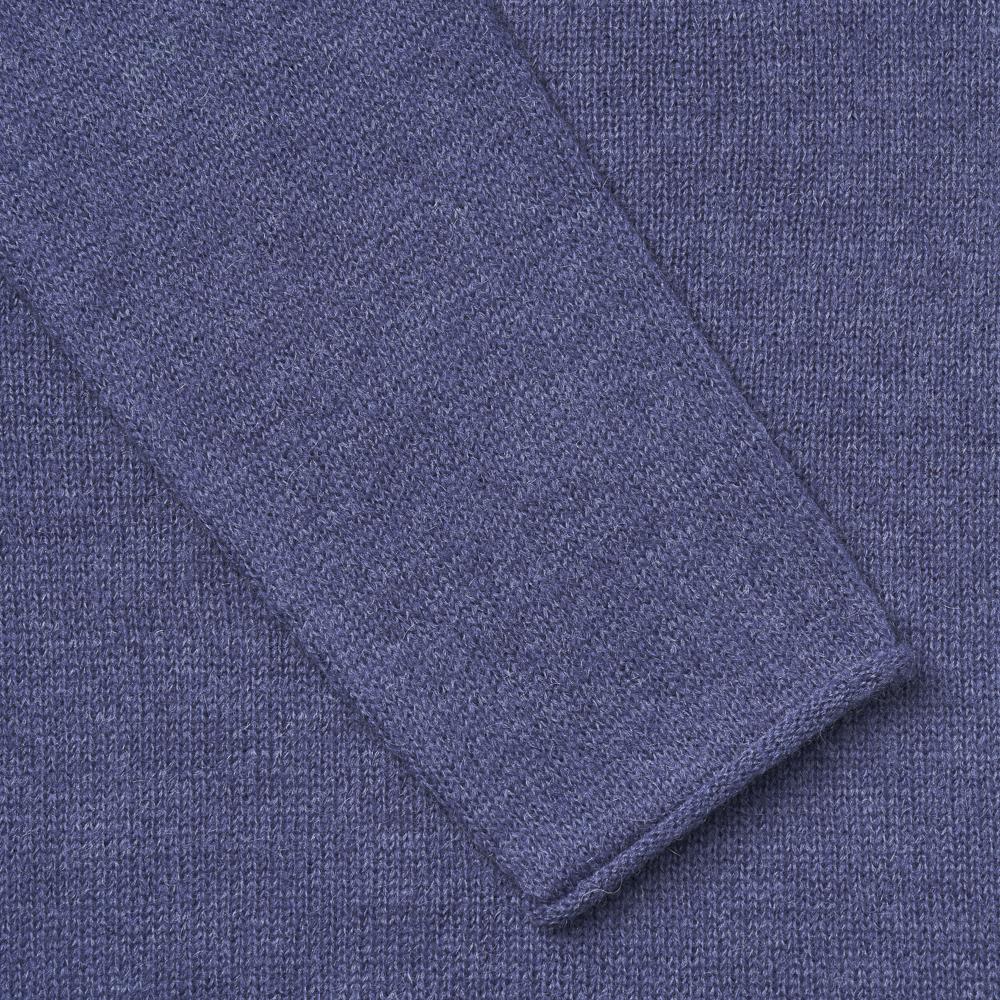 VERNO [Casual] Alpaca Piping Crew-Neck Knit Blue