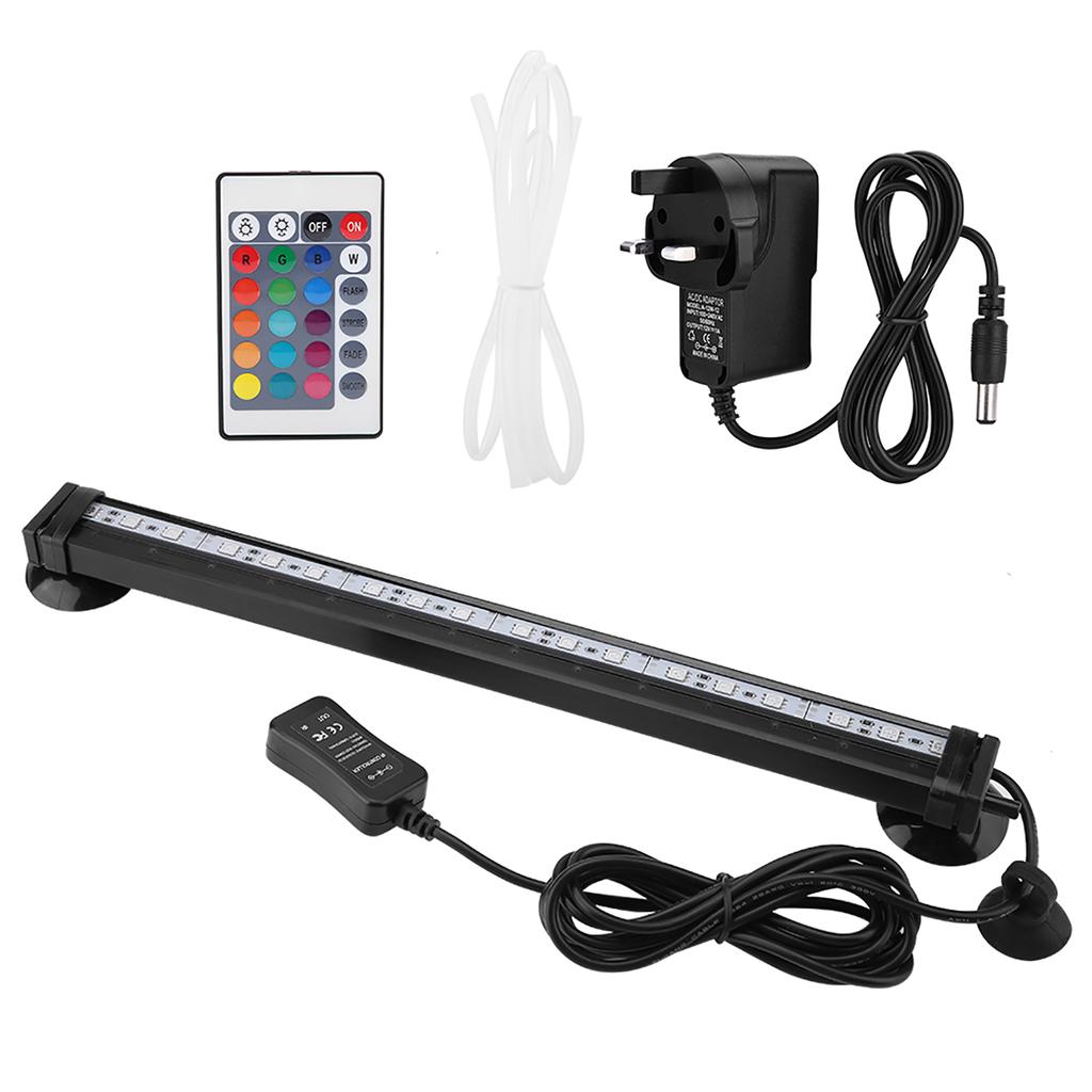 Fish Bubble Light Underwater Led Light with Remote Control Aquarium Light Kit 16cm
