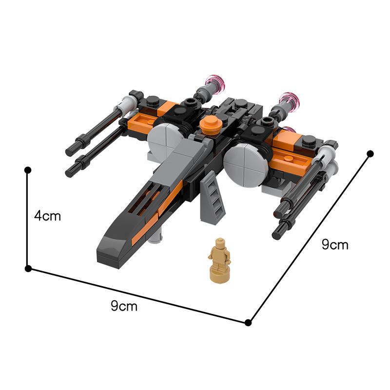 MOC Space Movie Series Micro Imperial Spaceship Building Blocks Mini Republic Starfighters Gunship Model DIY Boy Puzzle Toy Gift
