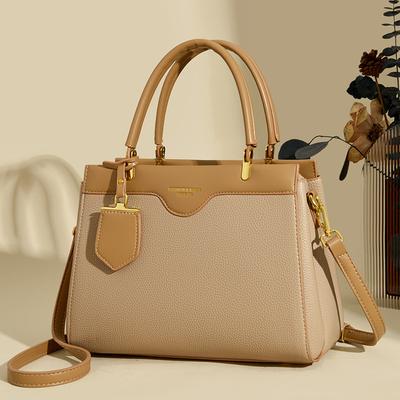 Neue minimalistische und vielseitige Damen-Handtasche mit großem Fassungsvermögen und hochwertigem Gefühl für den täglichen Weg zur Arbeit. Schultertasche kann schräg getragen werden