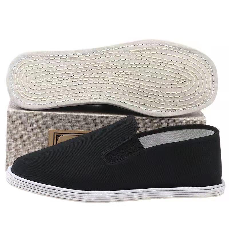 Handmade pure cloth soled cloth shoes thickened soft sole lasagna home casual shoes one pedal breathable men's shoes