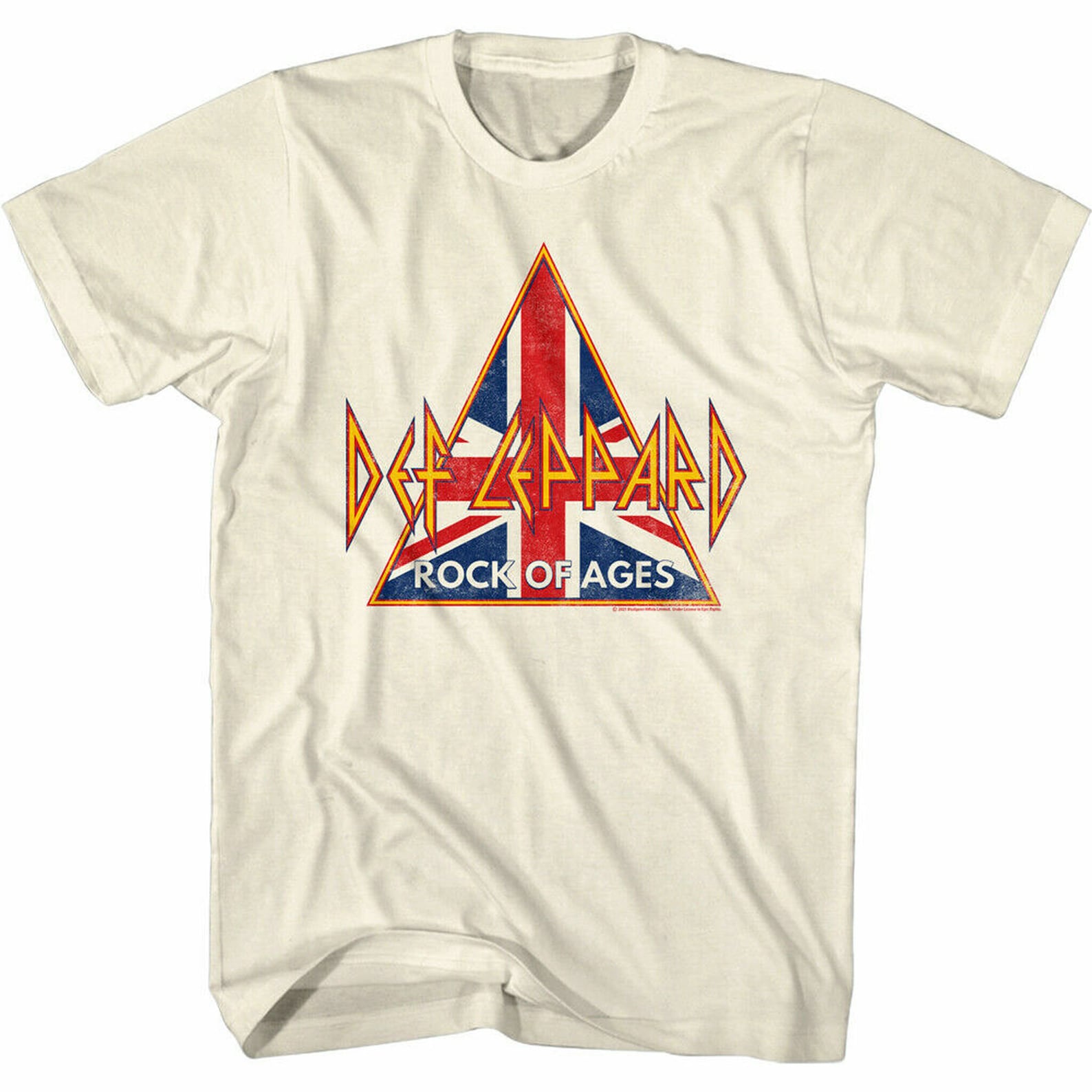 Def Leppard British Rock of Ages Natural Adult T-Shirt 4XL