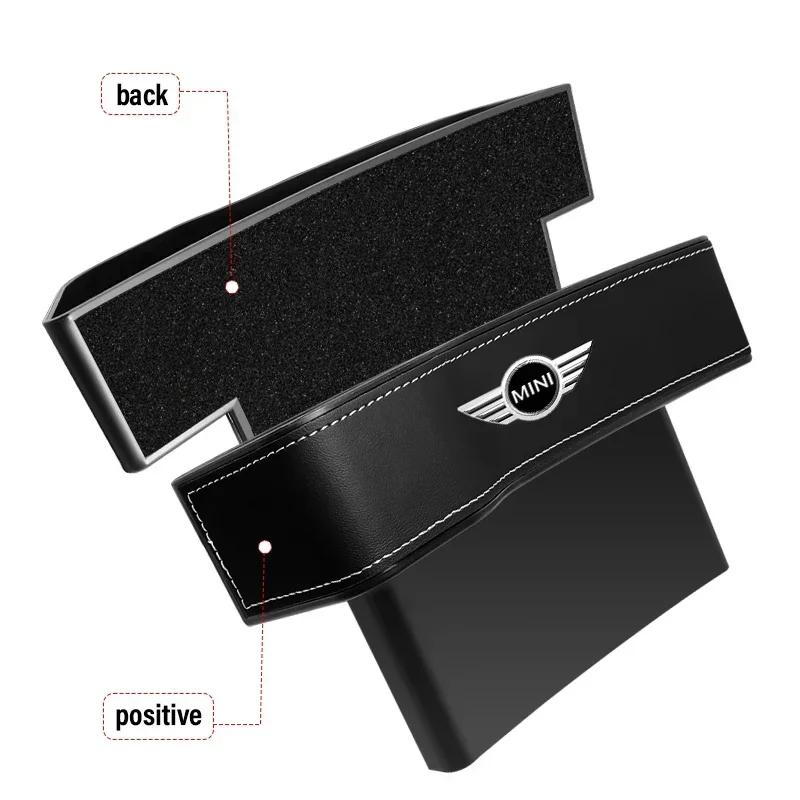 BYY1 2025 Hot 2025 For BMW MINI Car Seat Gap Storage Box Water Cup Holder Car Accessories For MINI Cooper One JCW Clubman Countryman
