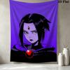 Raven Teen Titans Wall Tapestry Aesthetic Wall Hanging Printed Fabric Blanket Decorative Tapestries For Bedroom Living Room Home Decor