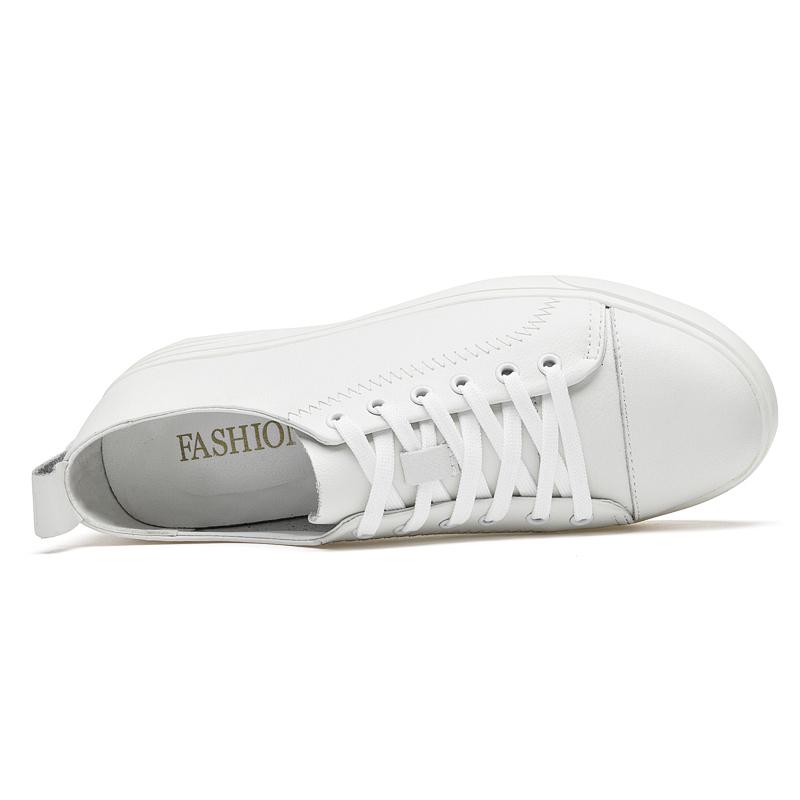 Luxuriöse Trend-Sneaker Neue Herren-Freizeitschuhe Schnürschuhe Weiß Herrenschuhe Bequeme Walking-Sneaker Echtes Leder Ballerinas Slipper
