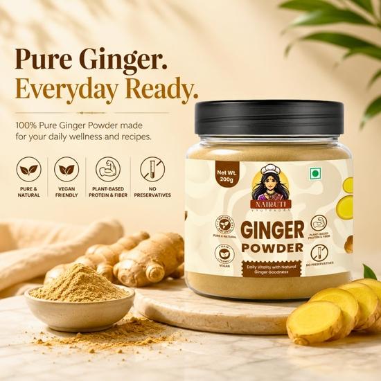 Nairuti Vyutpadan Ing Makhir Ginger Powder 200g | Ayurvedic Sonth | GI Tagged Meghalaya Ginger | Natural Adrak Powder for Immunity & Digestion