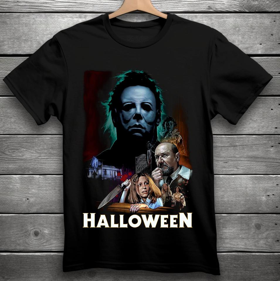 Halloween Horror Movie T-Shirt Black S-3XL Michael Myers S