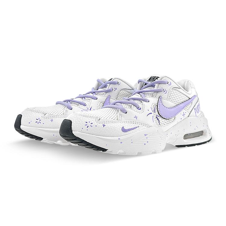 Nike Air Max Fusion Fabric Cushioning Slip Resistant Abrasion Resistant Breathable Low Top Casual Running Shoes Women's CJ1671-100(Team76-)
