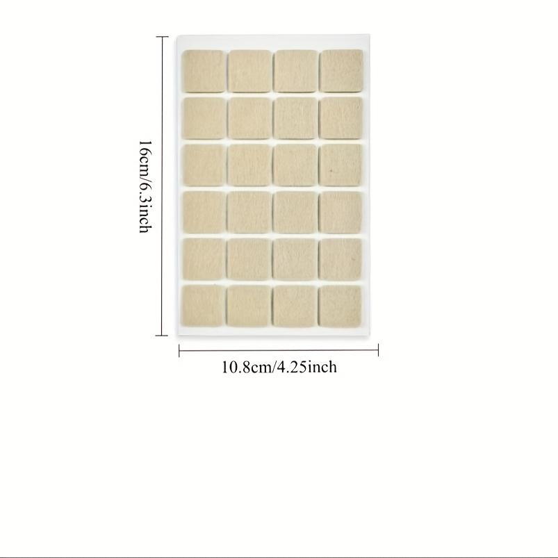 130Pcs Square Furniture Felt Pad Set- Various Sizes of Anti Slip Chair Leg Protectors, Suitable for Protecting Hardwood Floors and Metal Surfaces