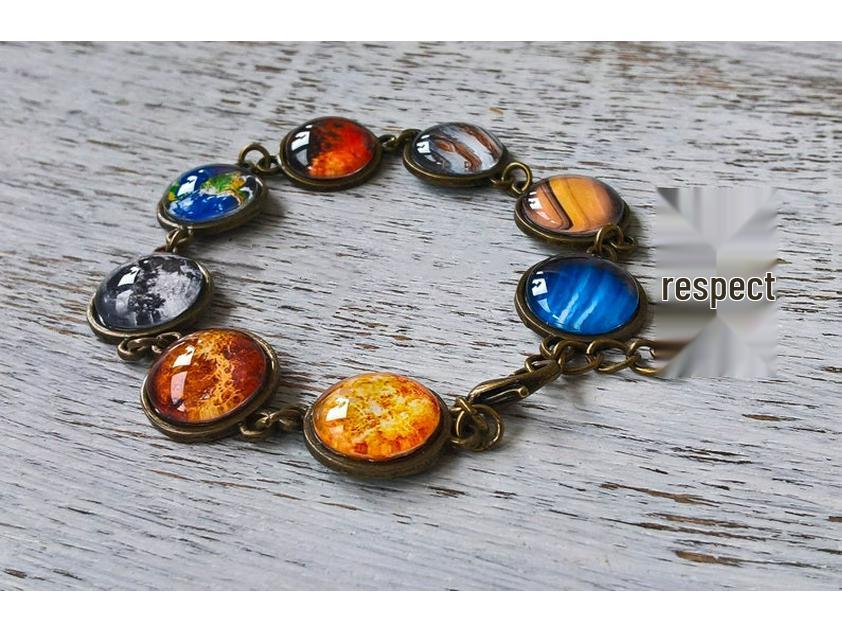 

Кожаный браслет с солнечной системой, бестселлер: Украшения на космическую тематику