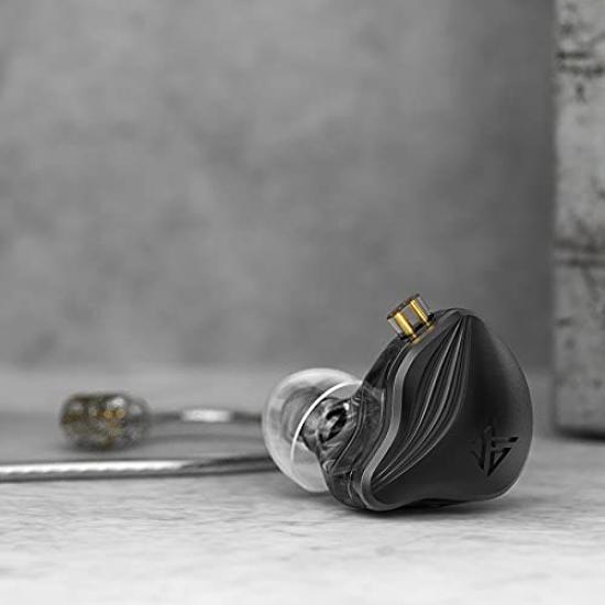 LUCKLZ KZ ZEX Elektrostatischer und BD-Hybrid-Technologie Kabelgebundene Kopfhörer mit Neuer Elektrostatischer Technologie, 6,8mm Niederspannungs-Elektrostatisches Element, Sky