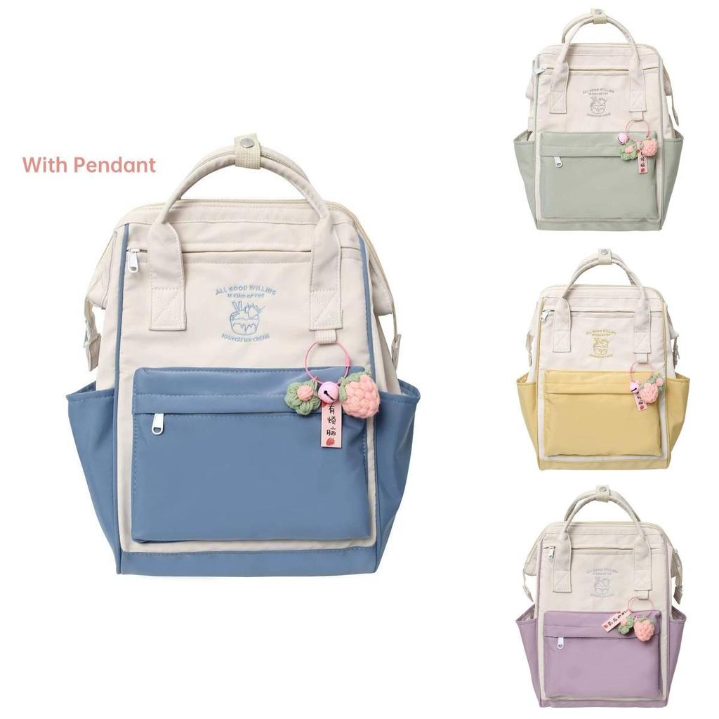 Lightweight Nylon Backpack For Girls Street Style Trendy Waterproof School Bag
