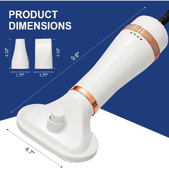 3-in-1 Pet Hair Dryer Brush for Dogs & Cats Portable, Dog Hair Blower & Slicker Brush Adjustable Temp (Low/Middle/High), Overheat Protection