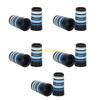 10Pcs Golfing Tapered Ferrules Fit 0.35Inch 0.37Inch Tapered and Parallel Shafts Colorful Striped Golfing Iron Ferrules