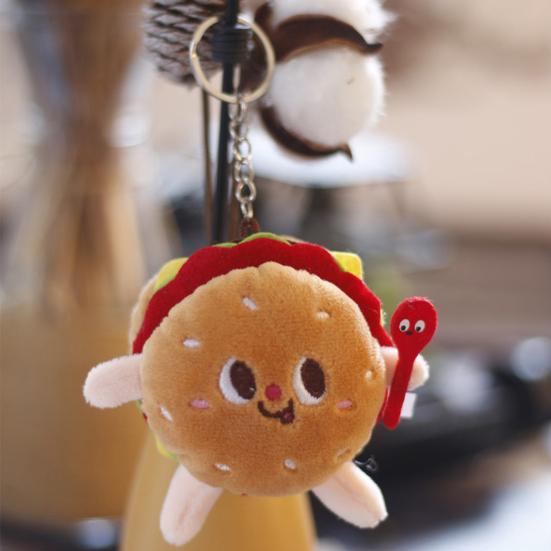 11cm Cute Keychain Decorative Lovely PP Cotton Food