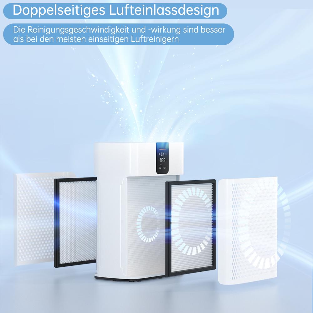 HEPA Air Purifier 15dB Quiet Sleep Mode. Smart Air Purifiers with App for Pet Hair