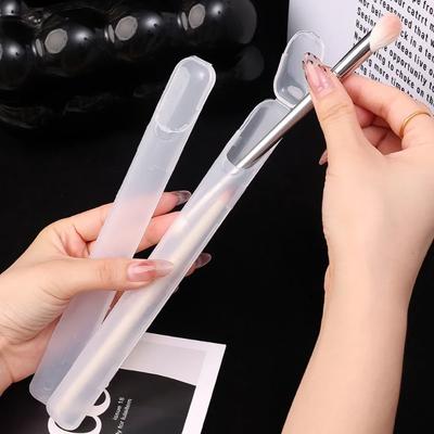 Portable Transparent Makeup Brush Storage Box Kitchen Eye Pencil Travel Accessory with Cover Organizer Case Beauty Tool