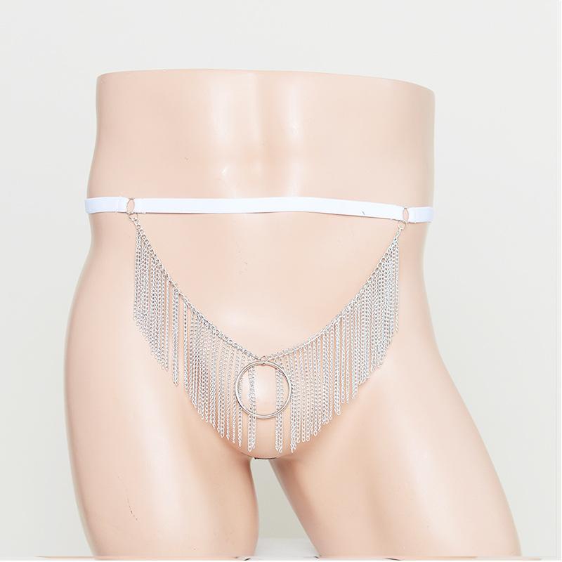 Sexy Dew PP Men's T-pants Sex Panties Sex Chain Hoop Thong Sex Panties