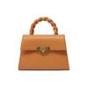 New CHARLES&KEITH PU Polyurethane One Shoulder Handbag Small Size Women's Beige/Black/Orange CK2-50270840