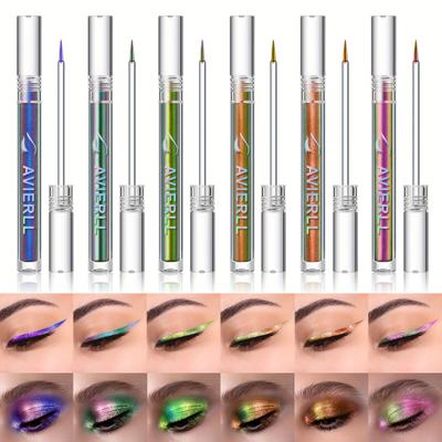 6 Χρώματα Chameleon Eyeliner Stick Υγρή Σκιά Ματιών Αδιάβροχη Slim Stick Brush Πράσινο μπλε eyeliner Σκιά ματιών με έντονο χρωματισμό
