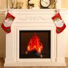 Simulation Flame 3D Design Realistic Easy Assembly Photo Props Coated Paper Bonfire Music Party Picnic Barbecue Flame Decoration for Halloween