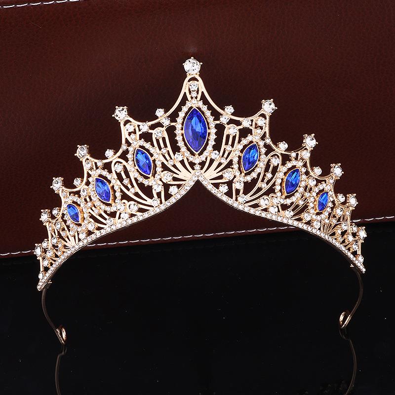 Tiara Couronne de Luxe de Mariée avec Diamant Princesse Anniversaire Performance Couronne Bandeau Accessoires Cheveux Accessoires Robe
