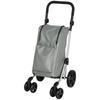 Shopping Trolley, 46 Litre Bag, Foldable Shopping Cart with Cooler Bag, Adjustable Handle, Aluminum Frame, Grey