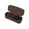 Vintage Genuine Leather Portable Cufflinks or Jewellery Storage Box Travel Jewelry Case with Zipper Jewelry Display Organizer