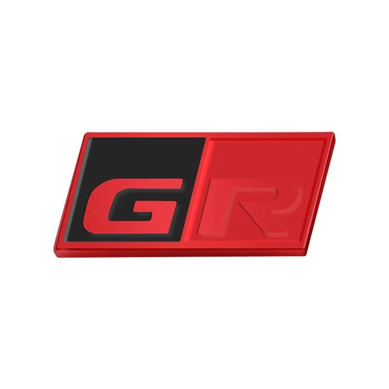 For Toyota Alphard Avensis Prius Verso Crown Yaris 3D Aluminum GR SPORT Logo Emblem RACING Badge Auto Body Trunk Deccor Sticker