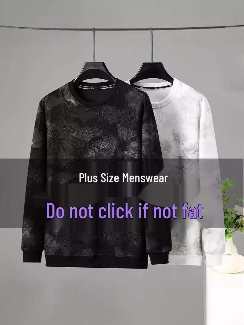 Модная мужская толстовка большого размера 2024 года - Весна/Осень, свободный крой для высоких и полных 7XL