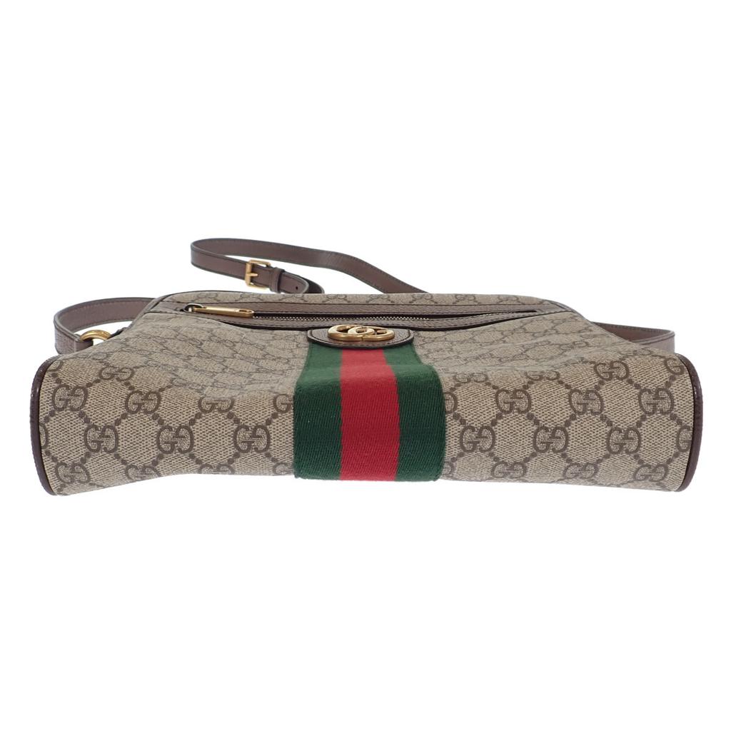 GUCCI  547934 96IWT Shoulder Bag Brown PVC coated canvas/leather Women