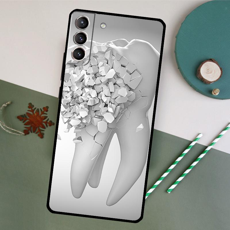 The Dentist Tooth Phone Case For Samsung Galaxy S25 S20 S21 S22 S23 S24 S26 Ultra S10 Plus S25 FE Back Cover