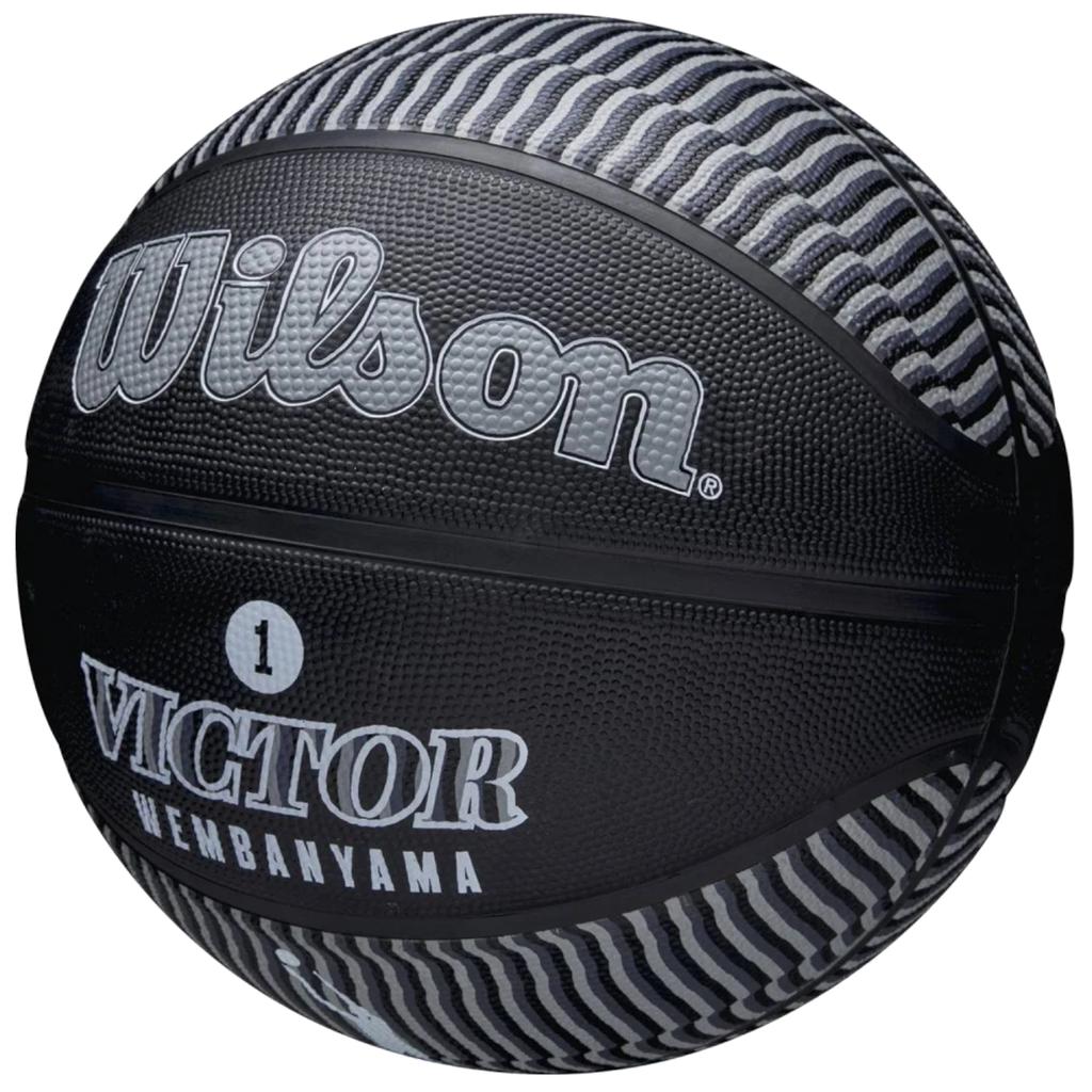 Wilson NBA-Spielerikone Victor Wembanyama Outdoor-Ball, Unisex, schwarz, Basketball