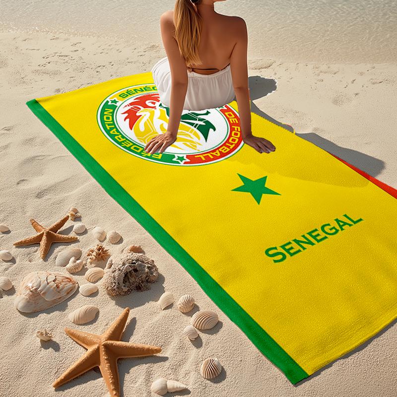Senegal Fashion Beach Towel: Ideal for Summer Adventures Soft, Absorbent and Quick Drying Suitable for Swimming and Bathing