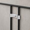 10Pcs Double Pole Fence Clamps Stainless Steel Double Pole Connector Clamps Mounting Clips for Fence Wires Wooden Posts Installation