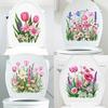 Green Plant Leaves Wall Sticker Bathroom Toilet Sticker WC Self Adhesive Mural Beautify Flower Home Decoration Decals Bathroom