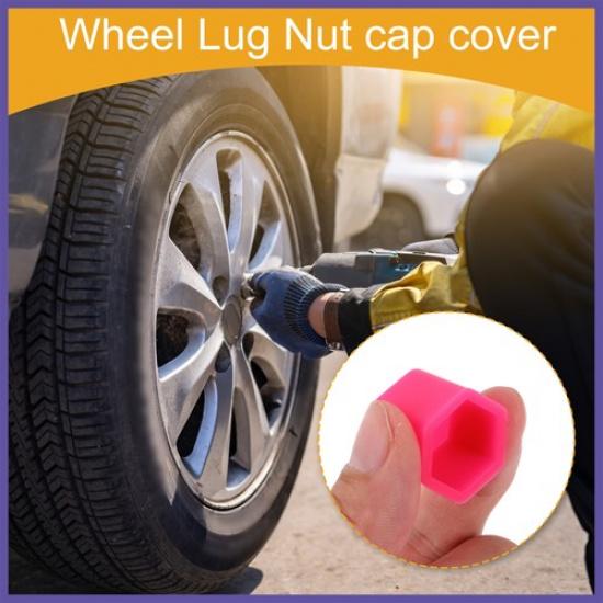 20pcs 22x17x20mm Universal Wheel Lug Nut Bolt - Car - Silicone Fluorescent