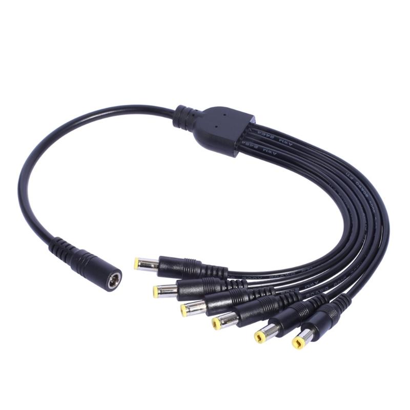 

1 to 6 Solar Charging Cable 5.5x2.1mm 5.5x2.5mm for Efficient Outdoor Power Connection Power Supply Splitter Cord